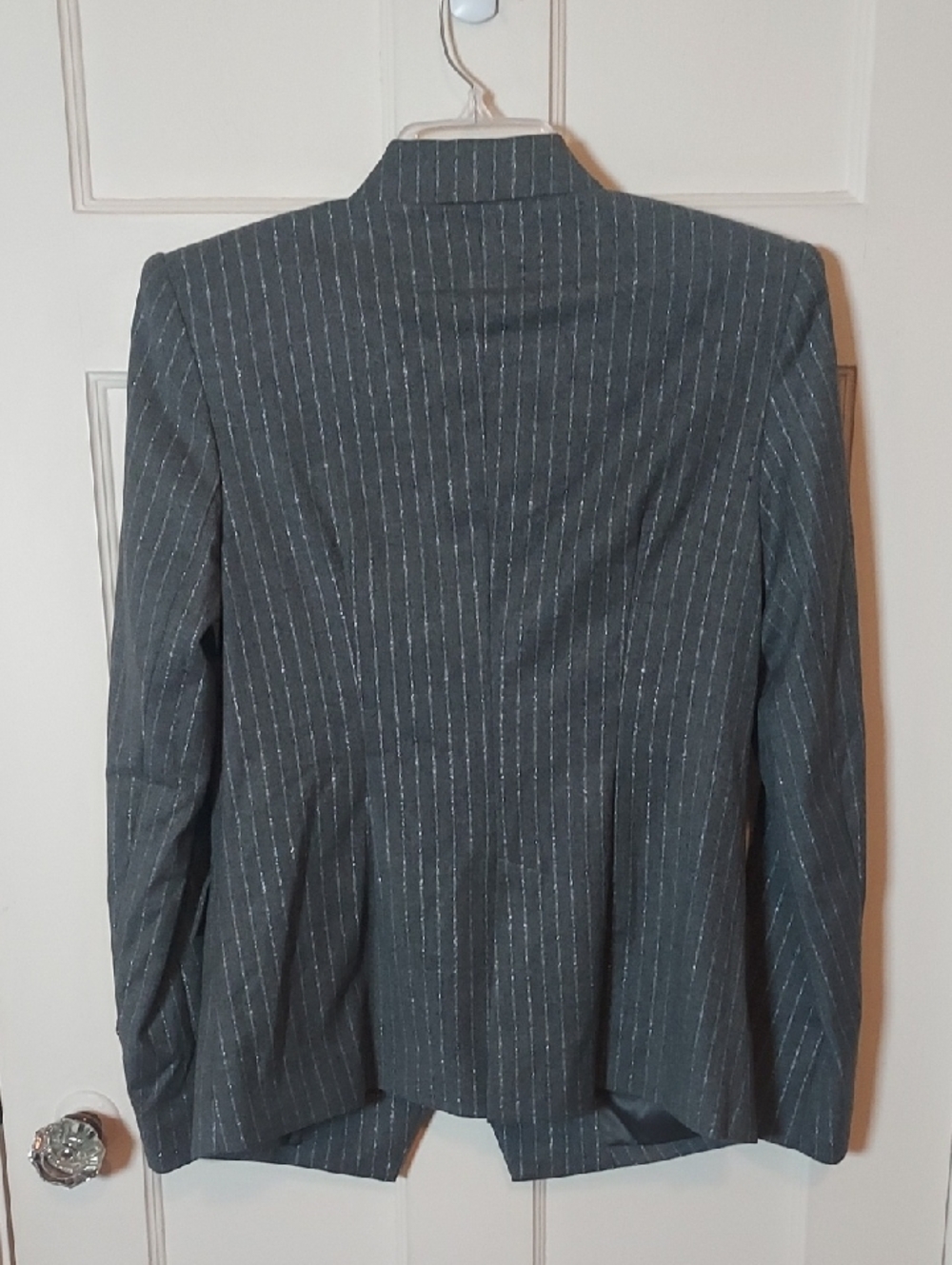 Ramy Brook Women's Collins Double-Breasted Metallic Pinstripe Blazer Size 8 - Picture 15 of 16